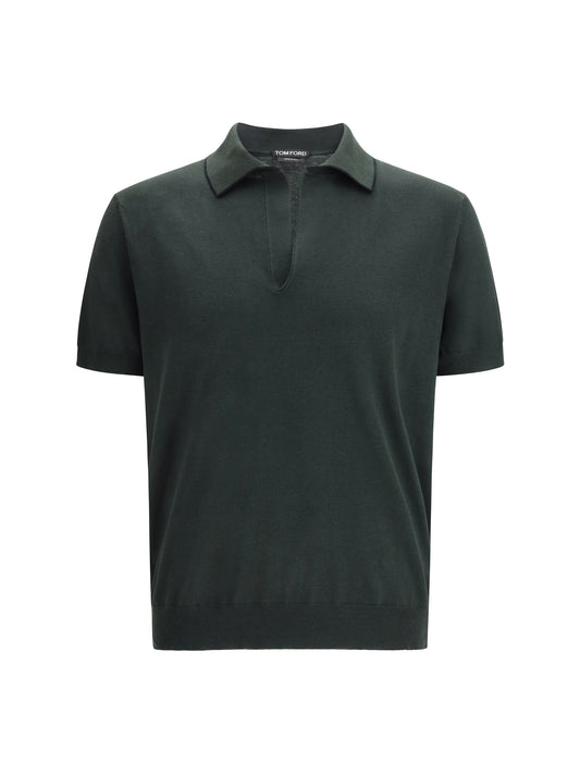 TOM FORD Cotton and silk blend Polo Shirt
