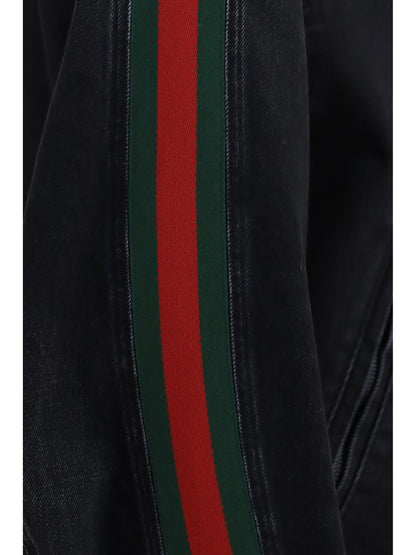 Gucci Cotton denim biker Jacket - Black