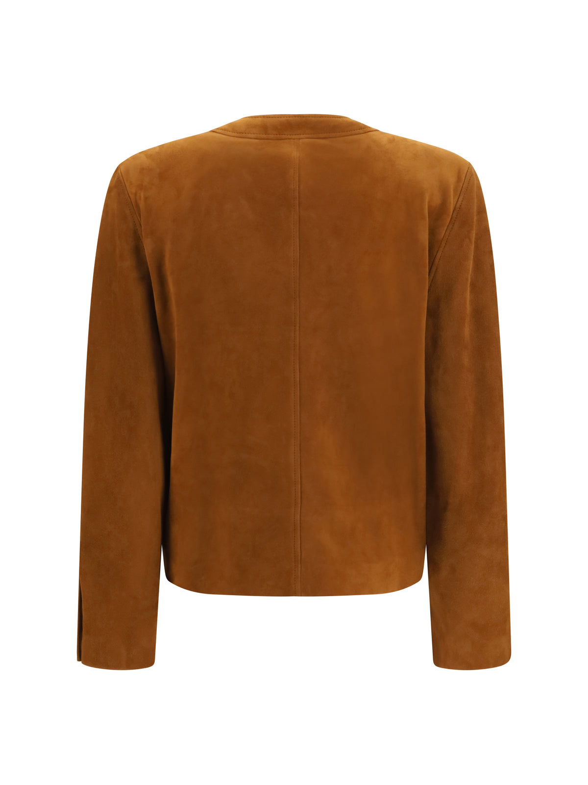 Saint Laurent Short suede Jacket with buttons - Rhum Ambre