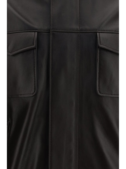 Dolce & Gabbana Lambskin Jacket with zip - Brown