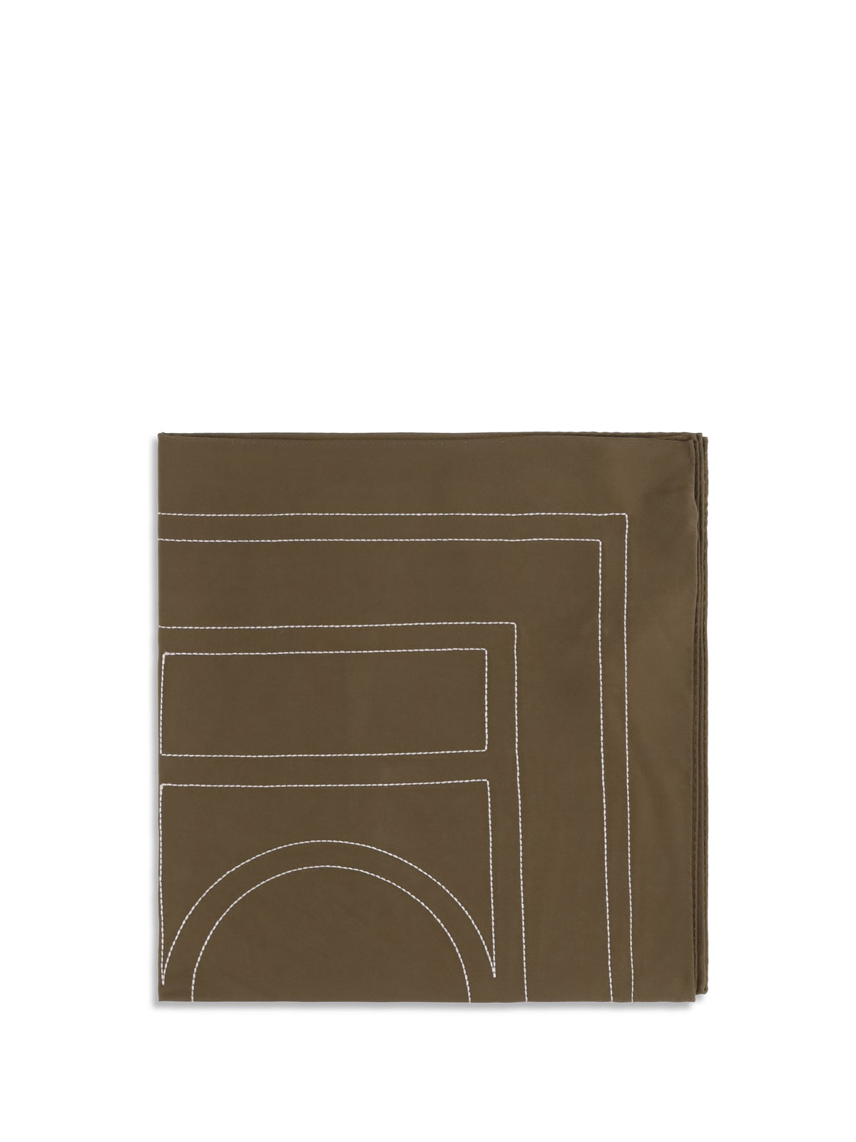 Toteme Silk Scarf with embroidery - Mocha