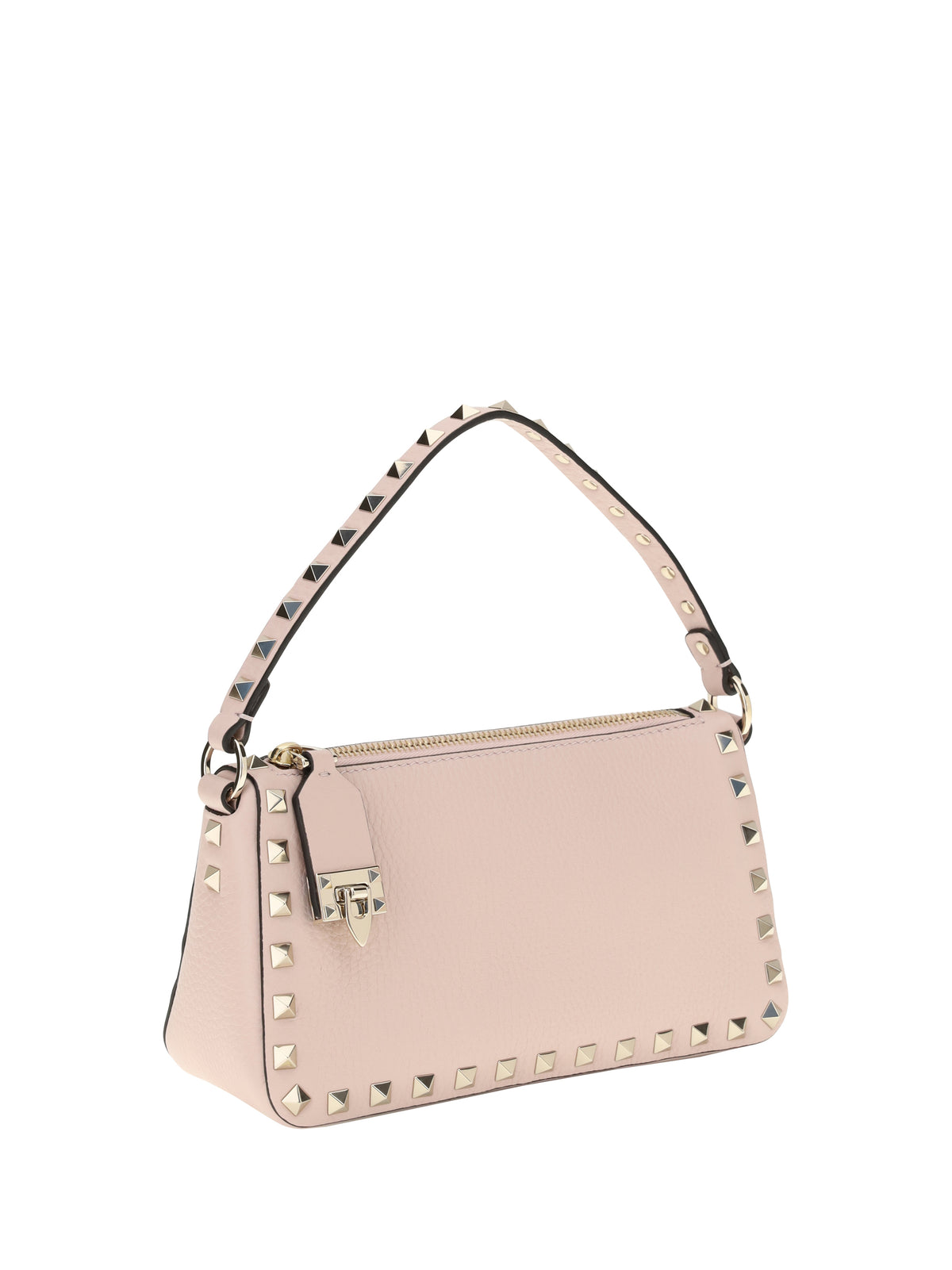 Valentino Garavani Rockstud leather Shoulder Bag - Rose Quartz