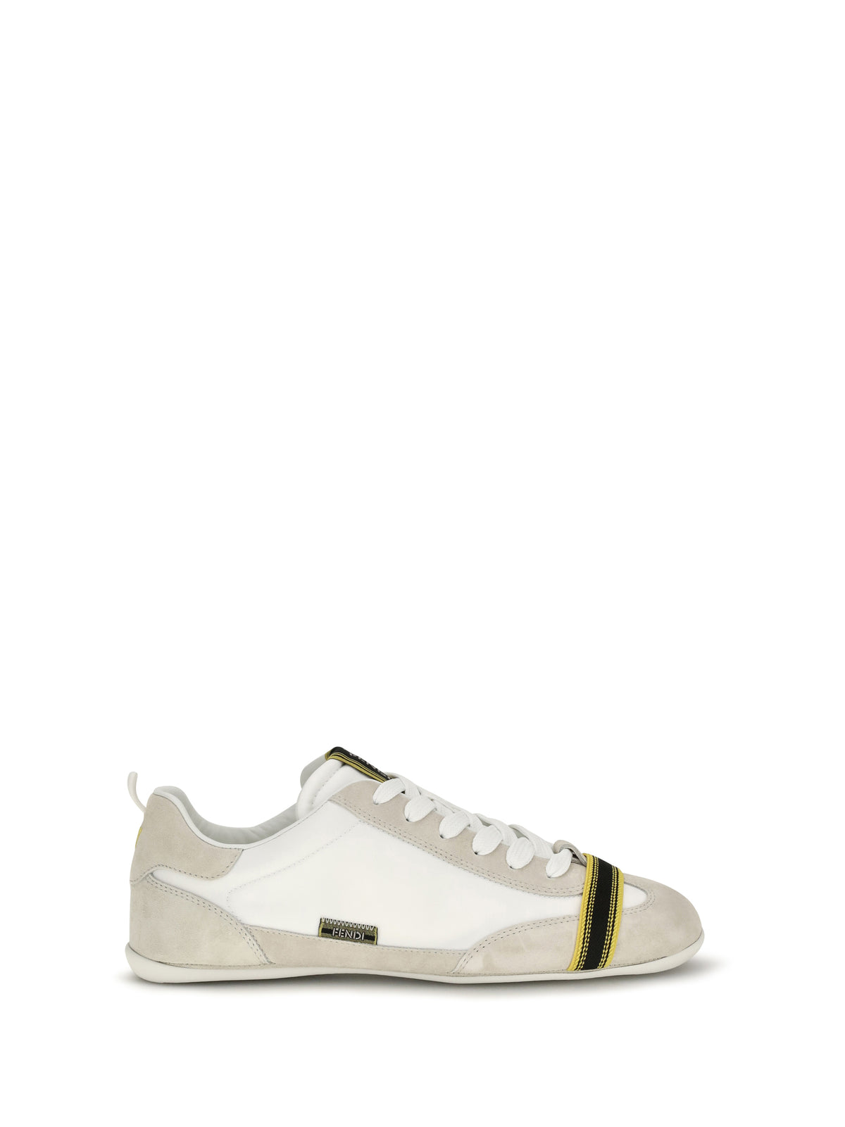 Fendi Wrap suede and fabric Sneakers - Panna+Panna+Uwhite