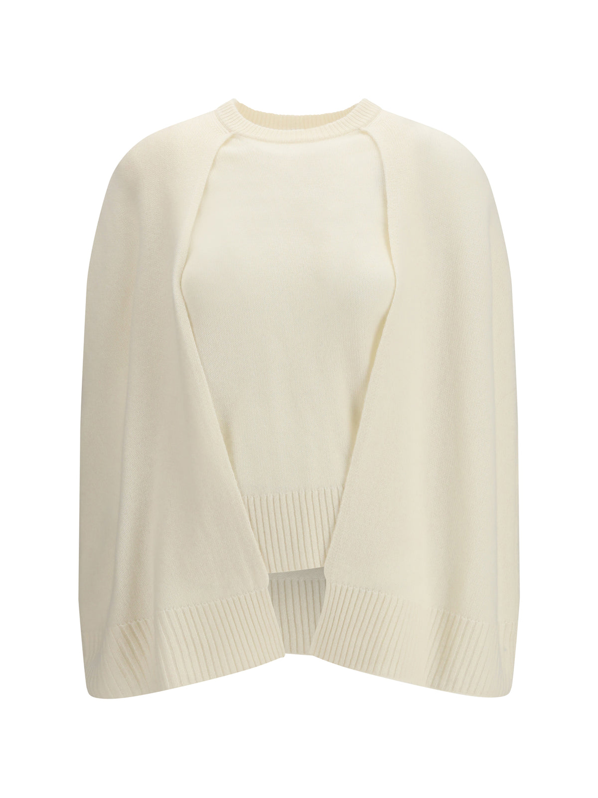 Toteme Cashmere poncho Sweater - Ecru