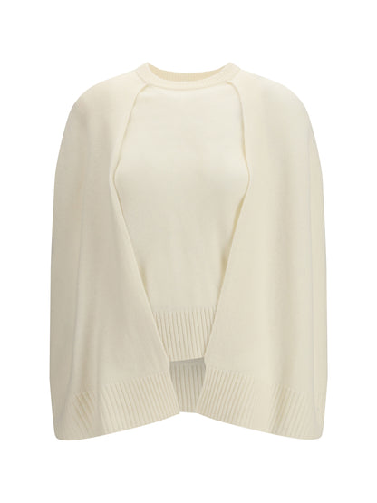 Toteme Cashmere poncho Sweater - Ecru