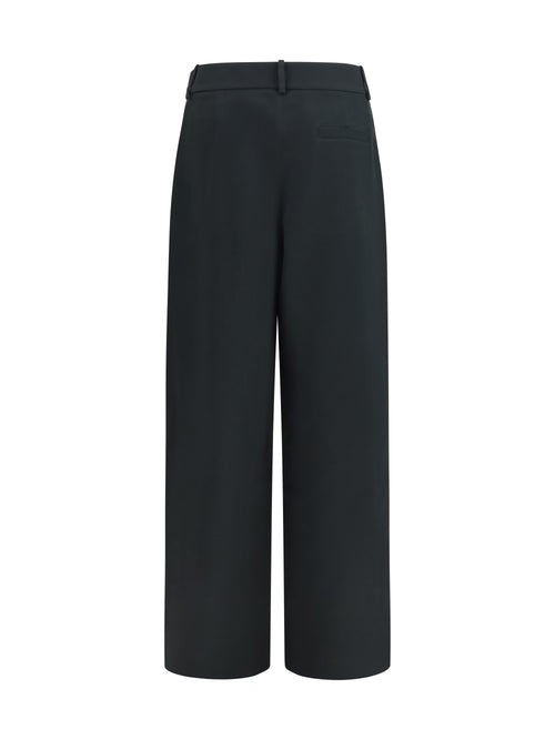 Giorgio Armani High-waisted wide-leg tailored Pants - Swamp