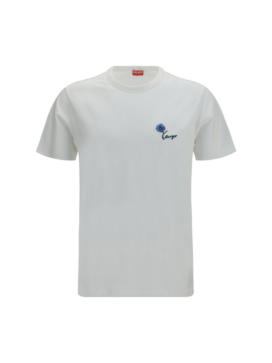 KENZO Kenzo Tulip embroidered cotton T-shirt