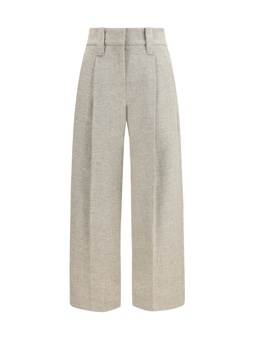 Brunello Cucinelli High-waisted pleated Pants - Beige