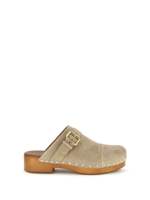 Chloé Jeannette Clog Mules - Desert Sand