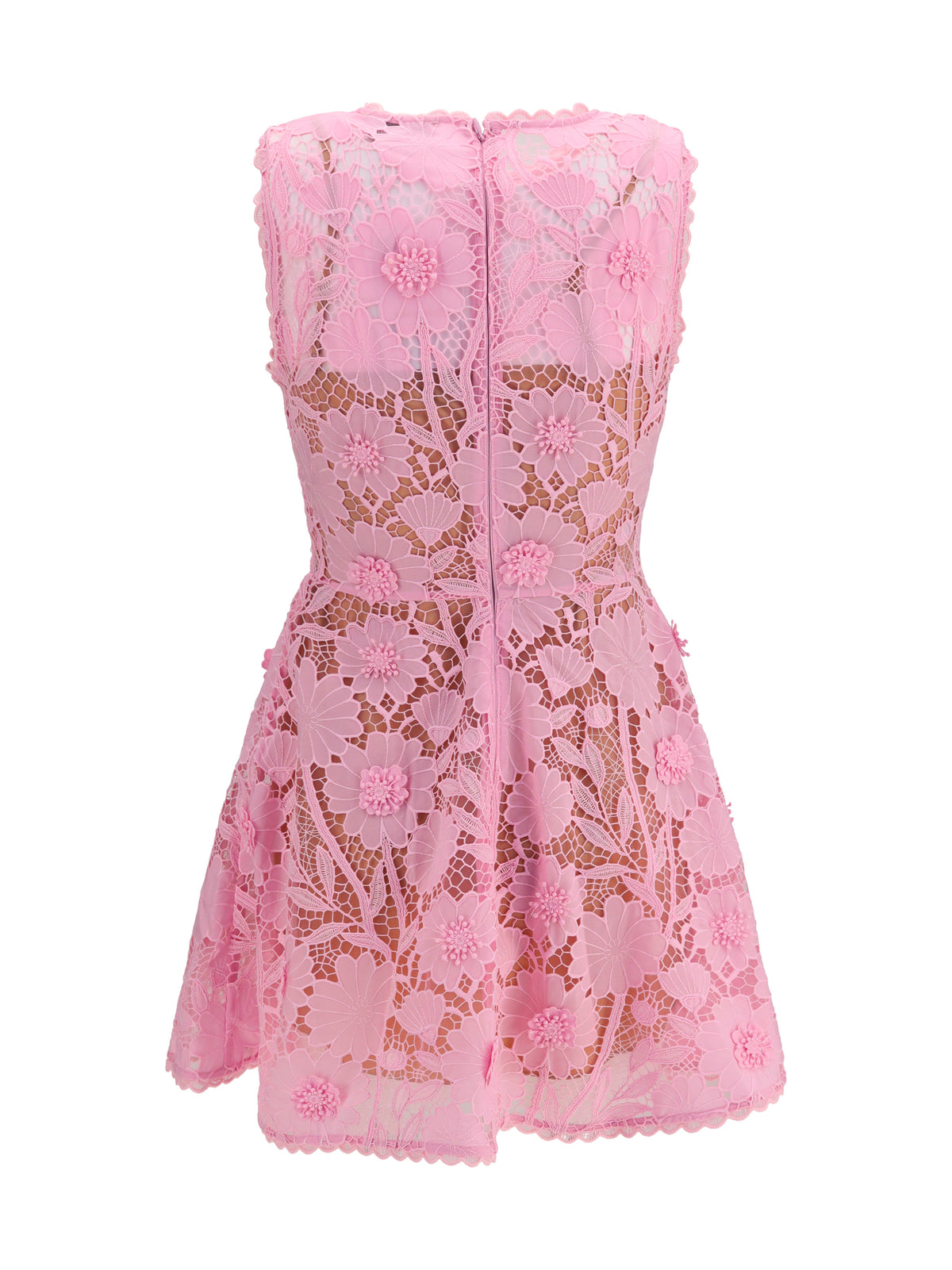 Self-Portrait Short lace Dress - Pink