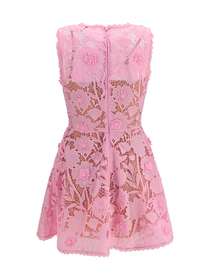 Self-Portrait Short lace Dress - Pink
