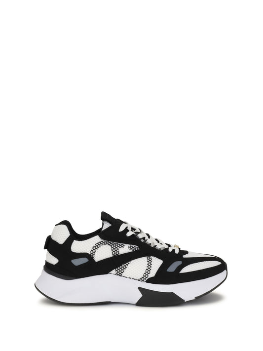 VALENTINO GARAVANI Demivee mesh and suede Sneakers