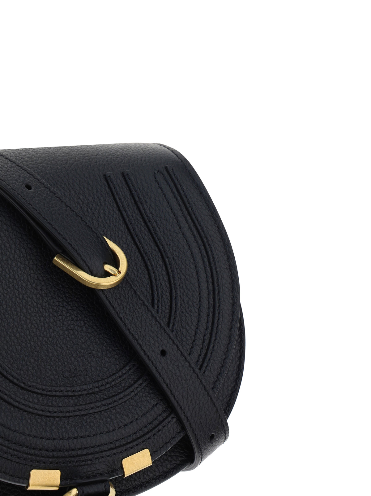 Chloé Small Marcie leather Shoulder Bag - Black