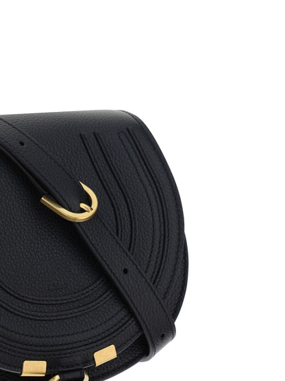 Chloé Small Marcie leather Shoulder Bag - Black