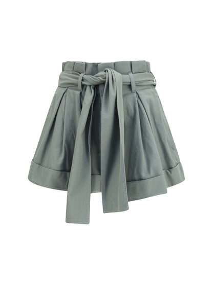 BALMAIN High-waisted Shorts in cotton gabardine