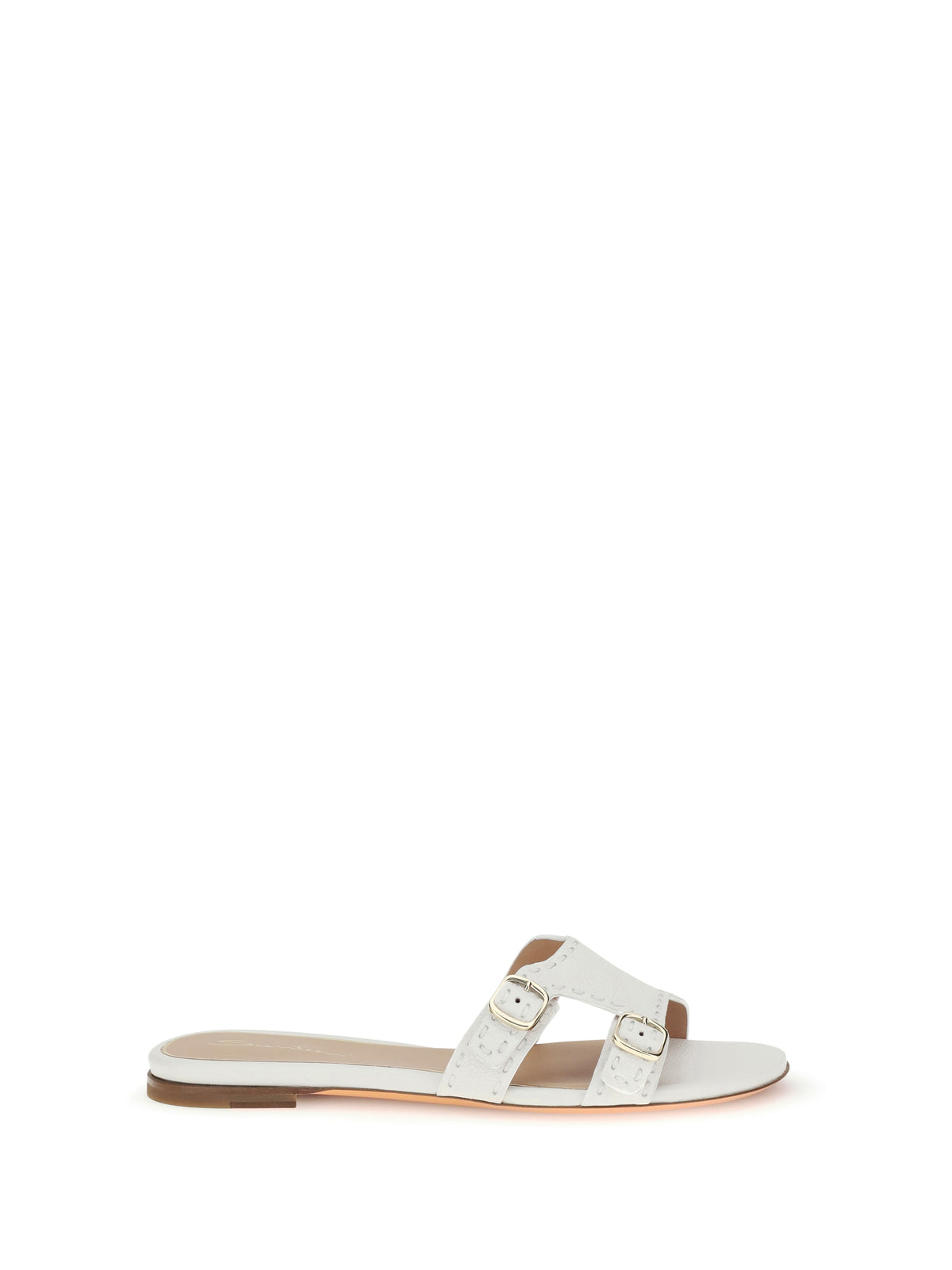 Santoni Low leather Sandals - White