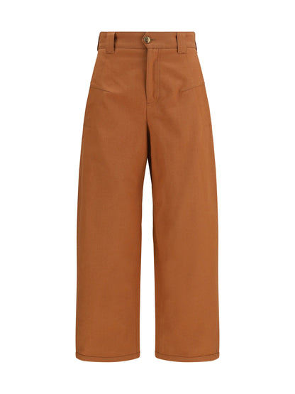 Chloé Cotton canvas barrel-leg Pants - Blushy Pink