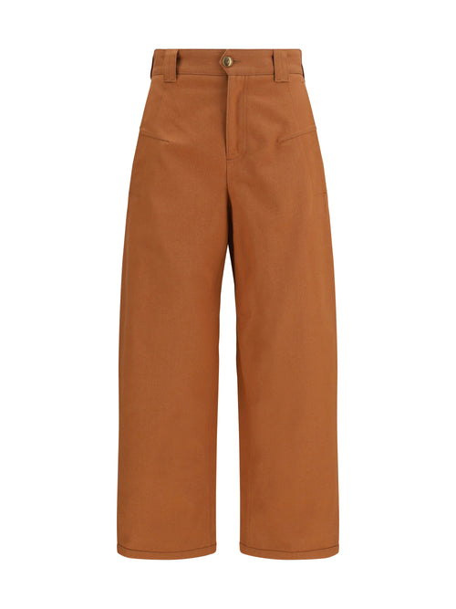 Chloé Cotton canvas barrel-leg Pants - Blushy Pink