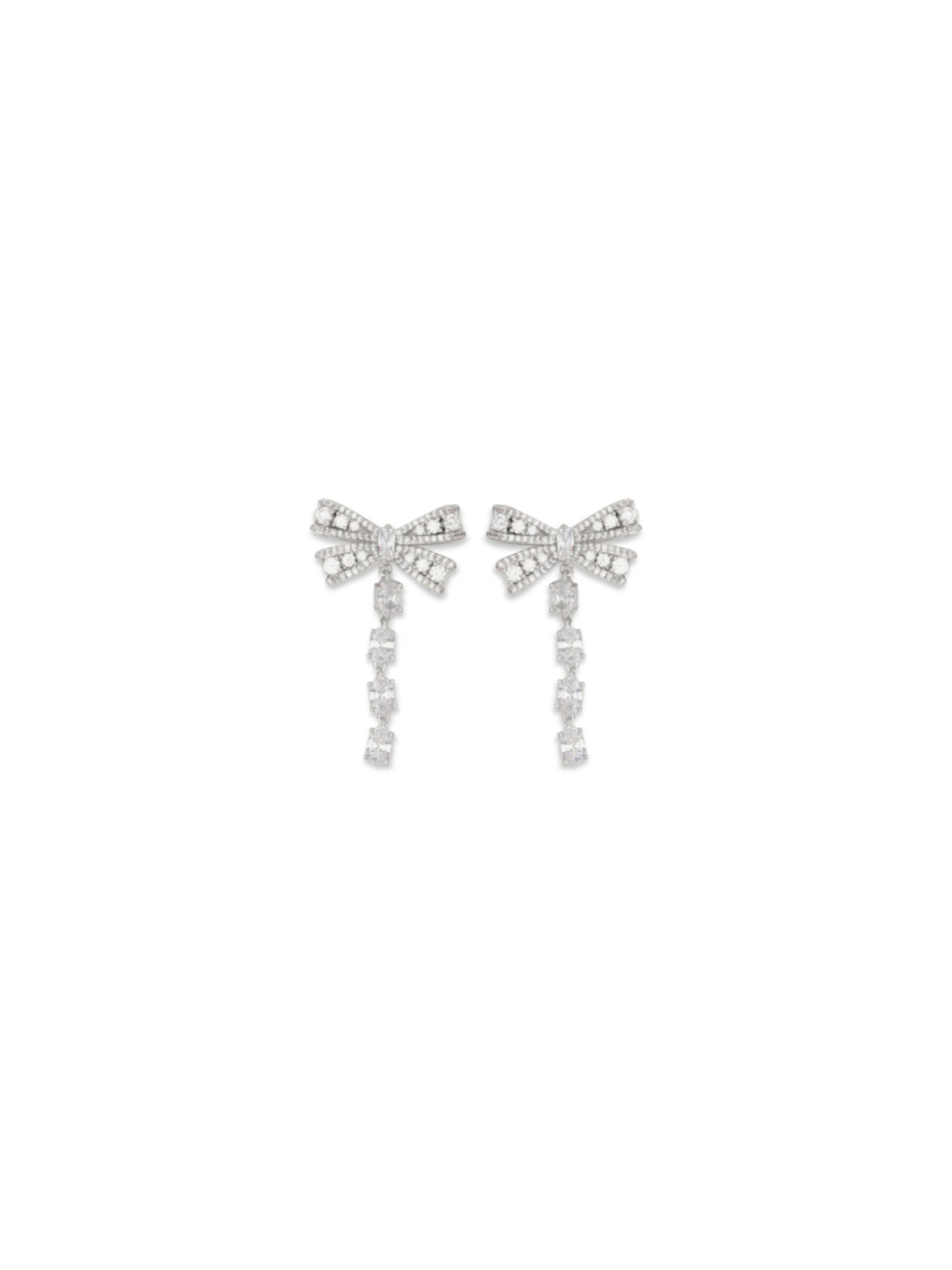 SELF-PORTRAIT Crystal bow drop Earrings