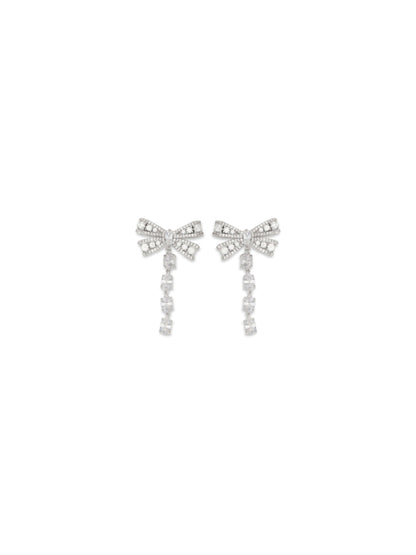 SELF-PORTRAIT Crystal bow drop Earrings