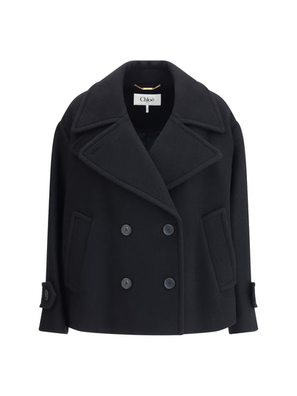 Chloé Oversize short Coat - Black