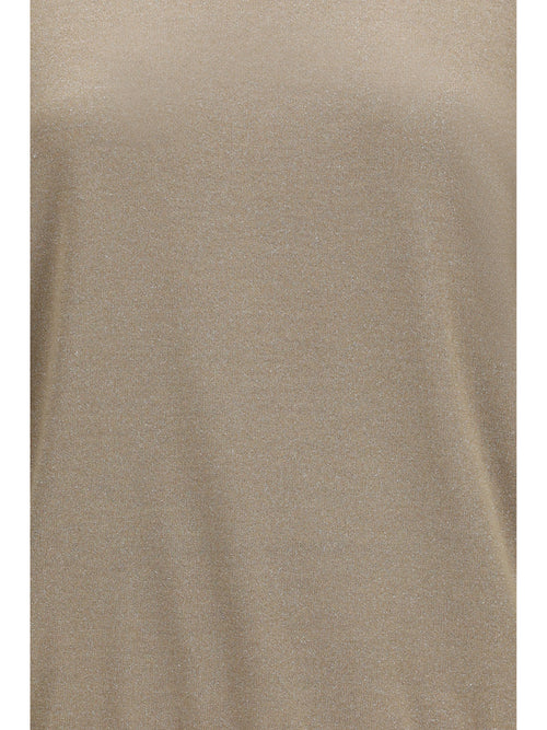 Brunello Cucinelli Short-sleeve cashmere and silk Sweater - Brown
