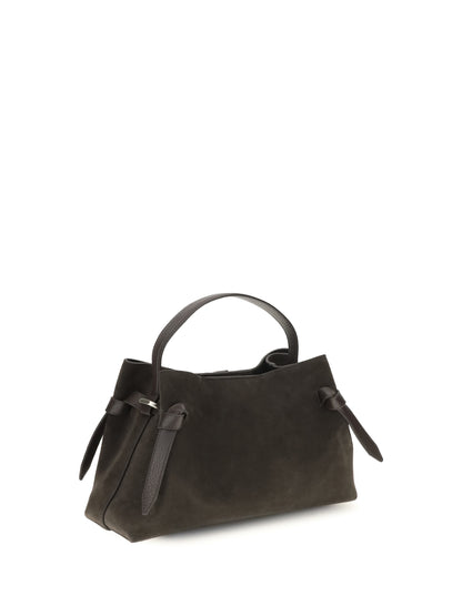 Yuzefi Gyoza suede Shoulder Bag - Ganache