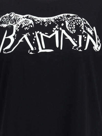 BALMAIN Balmain T-shirt with Leopard Print