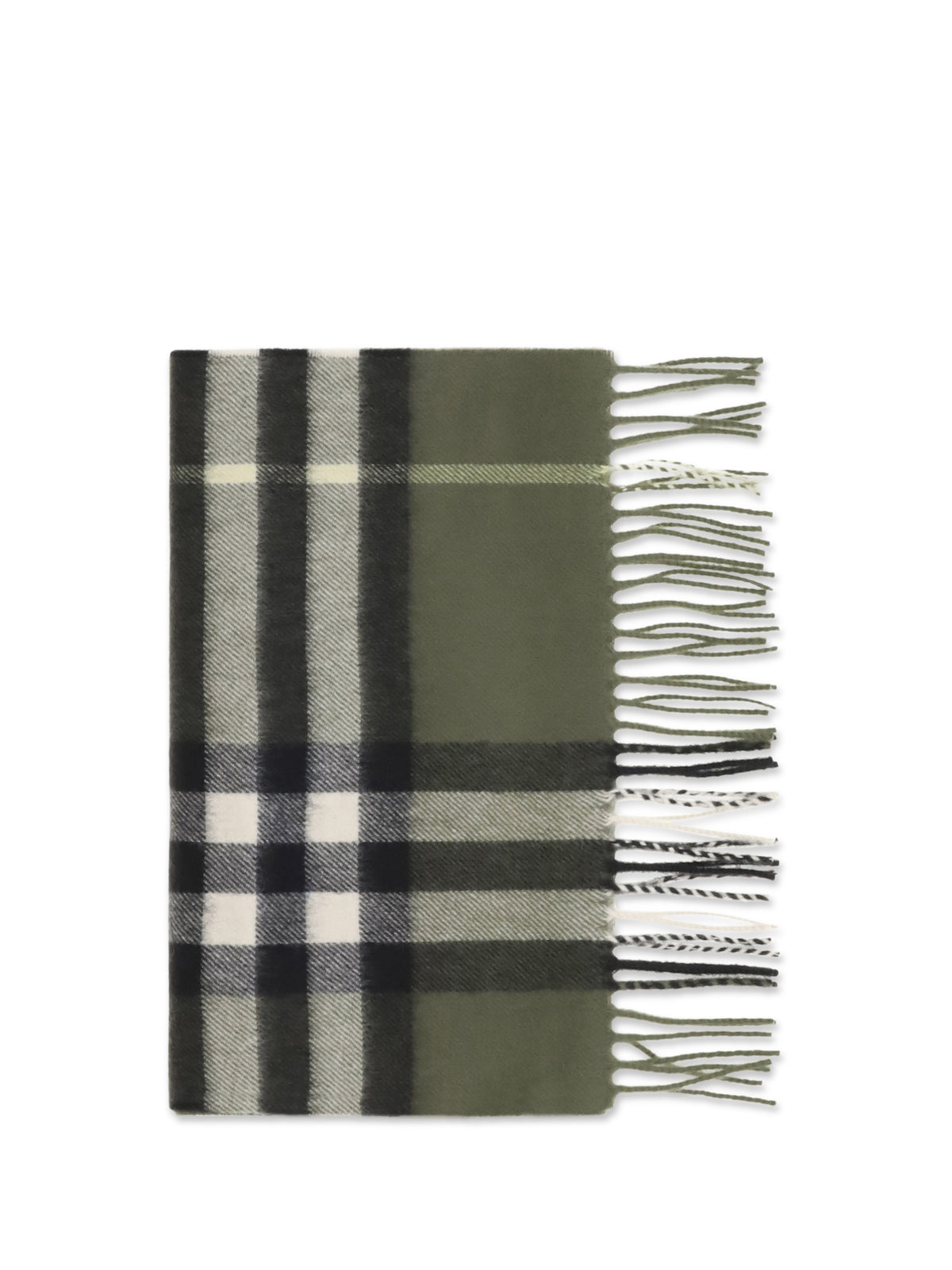 Burberry Check cashmere Scarf - Pea Green