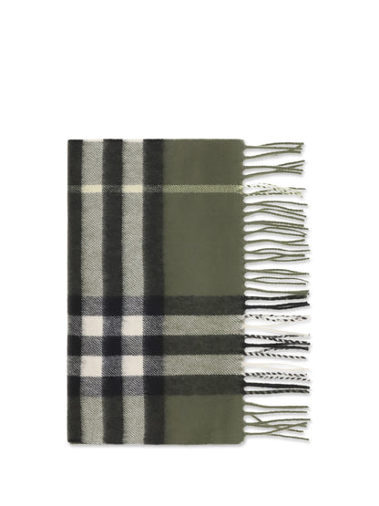 Burberry Check cashmere Scarf - Pea Green