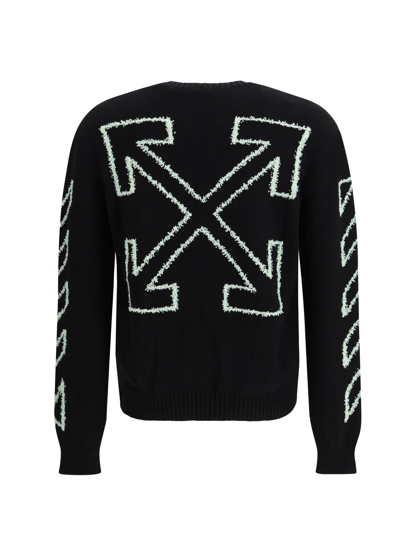 OFF-WHITE Diagonal Arrow Fuzzy Sweater