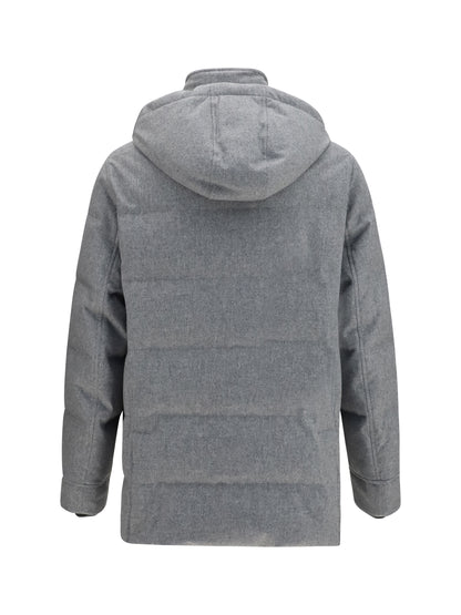 Brunello Cucinelli Cashmere Down Jacket - Grey Chiaro+Piombo