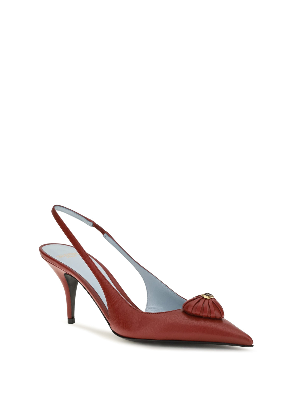 Valentino Garavani Coeur Royal Slingback leather Pumps - Russet Red