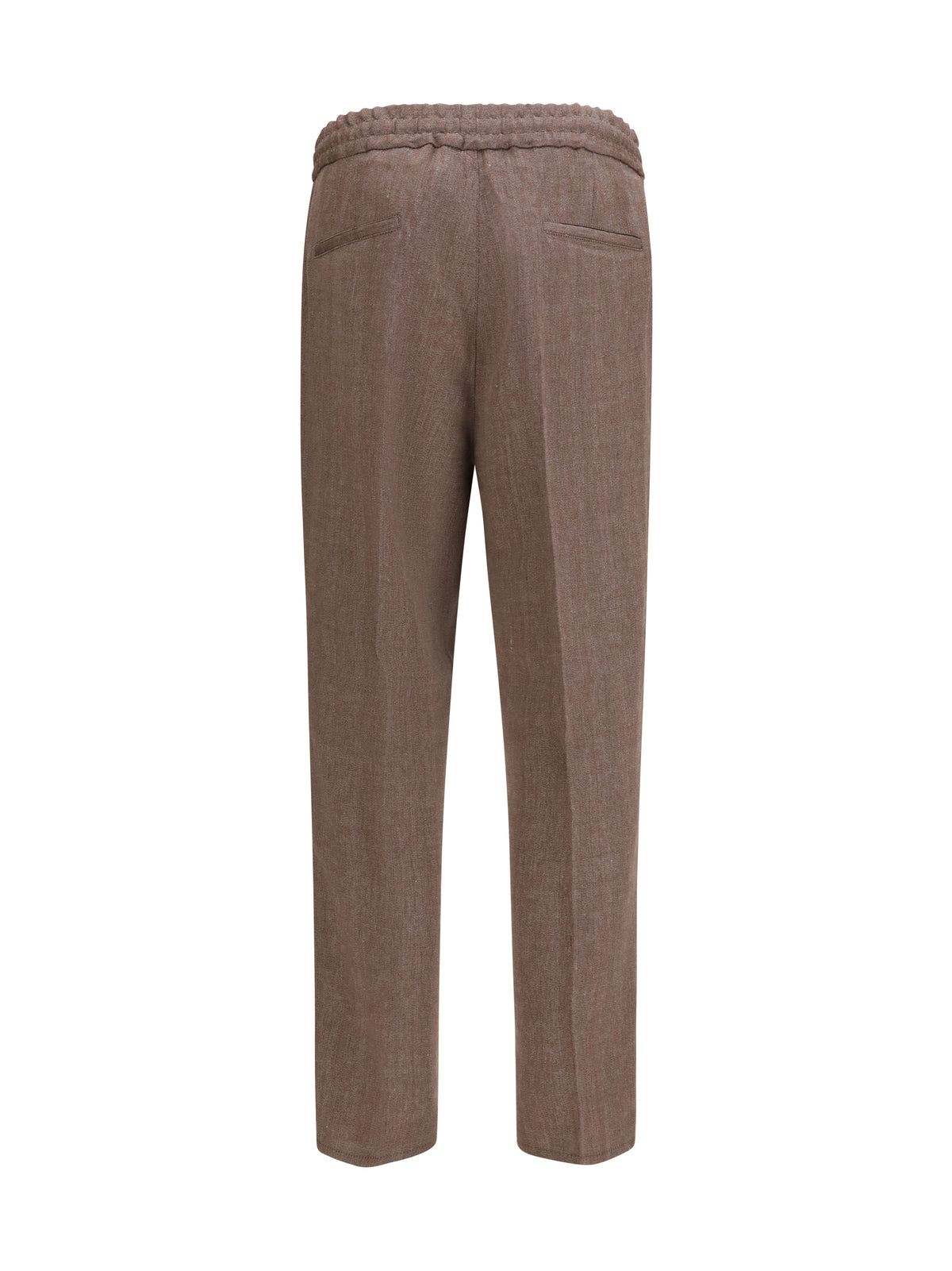 Brunello Cucinelli Herringbone linen and wool Pants - Hazelnut