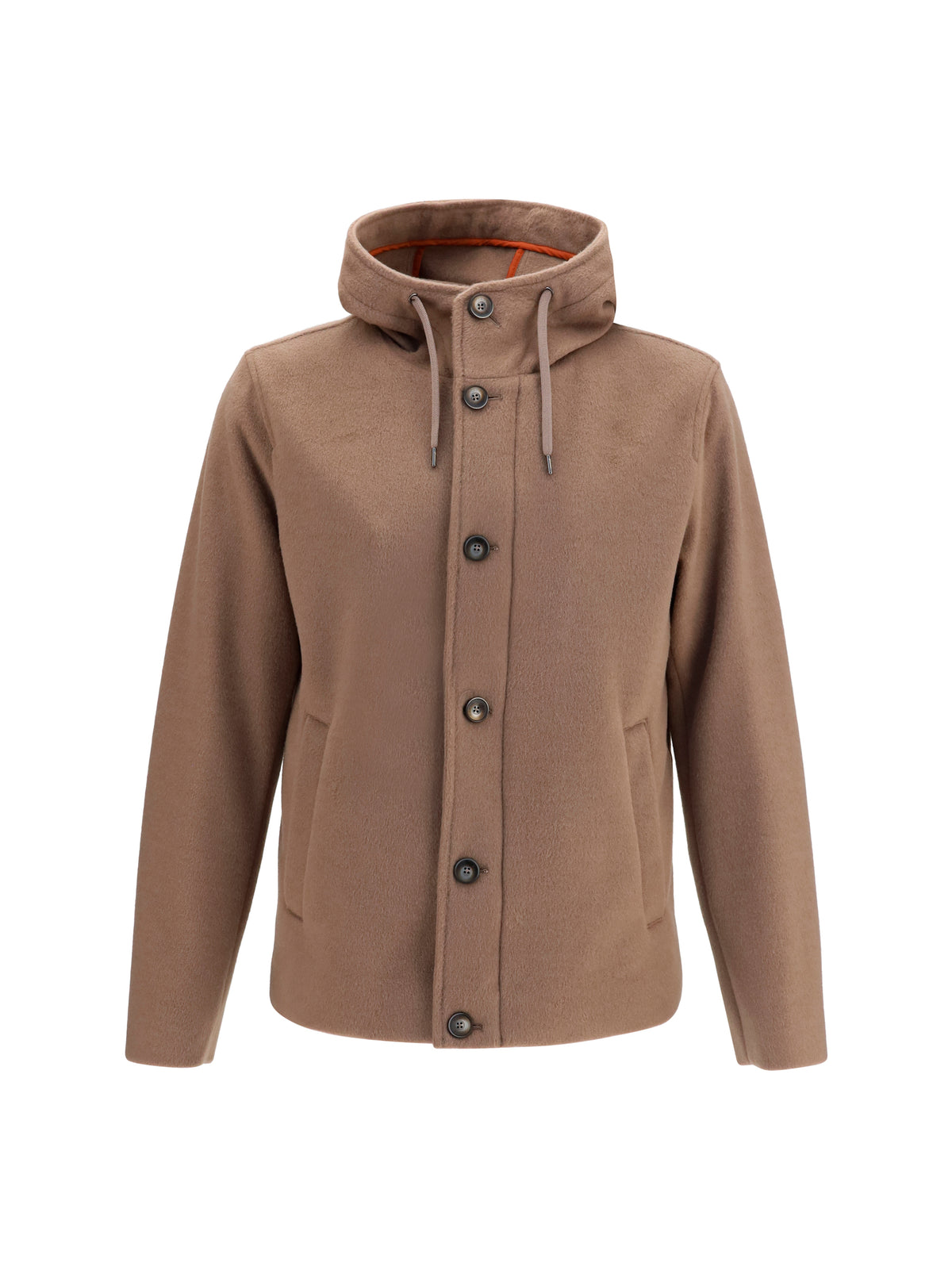 Herno Hooded button-front Jacket - Tortora Dark