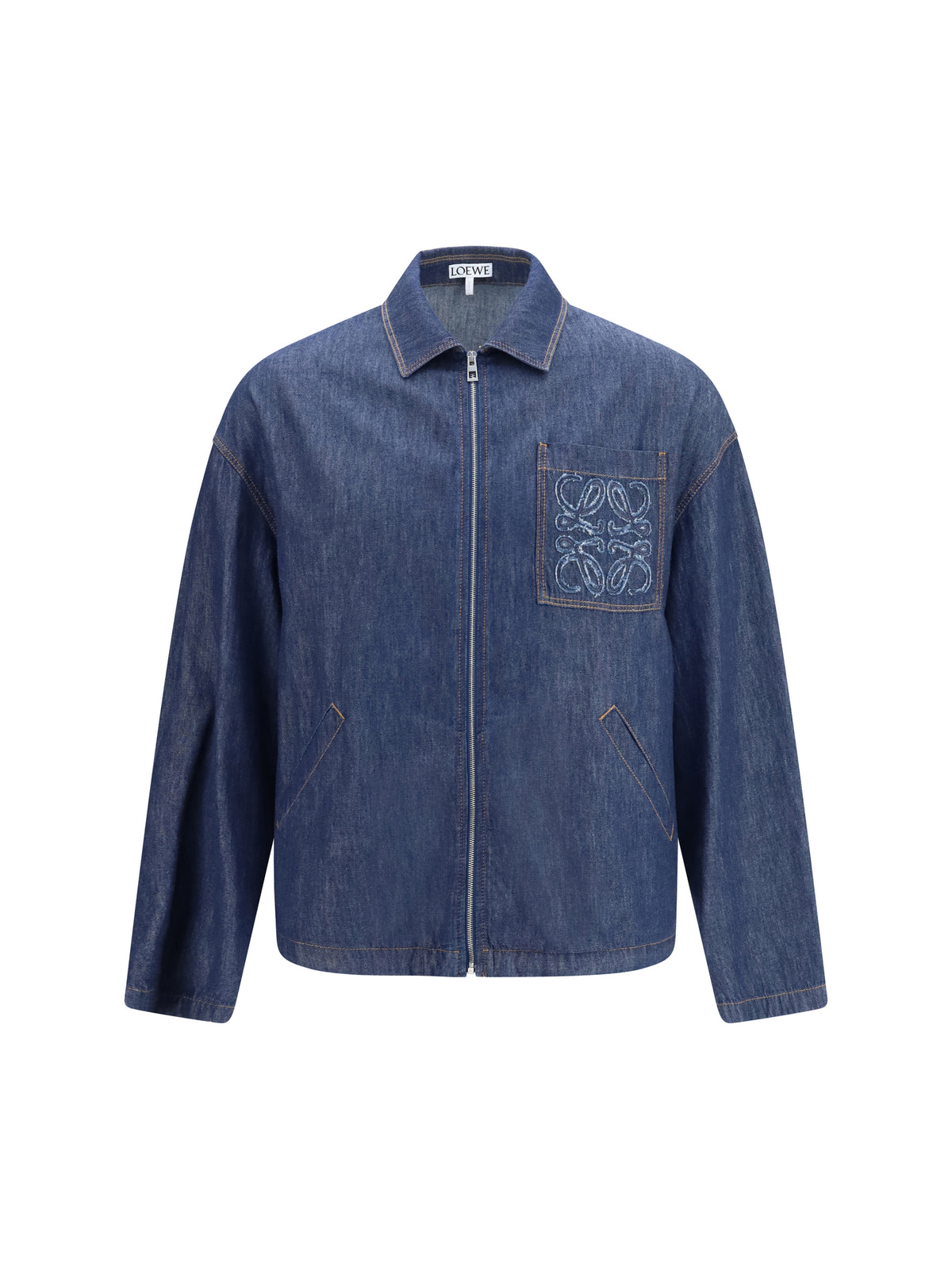 Loewe Cotton zip Jacket - Denim Blue