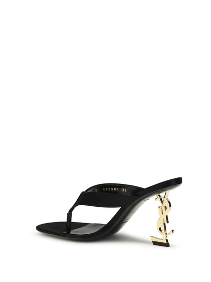 SAINT LAURENT Opyum crepe satin Sandals