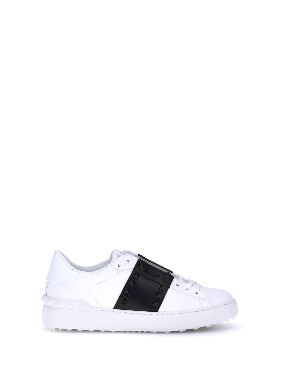 Valentino Garavani Open Rockstud Sneakers - White/Black/White