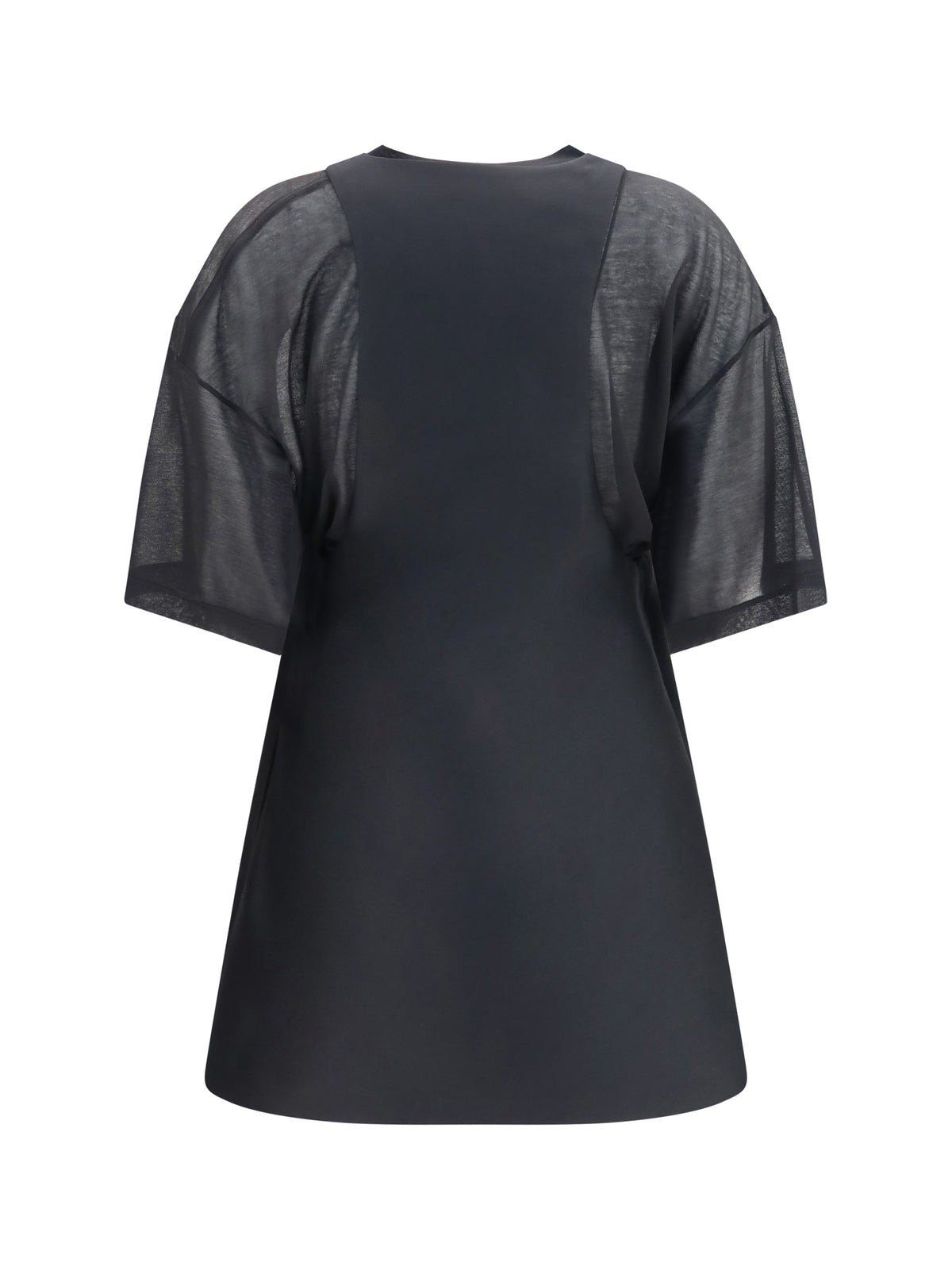 Balenciaga Hybrid Dress with sheer T-shirt - Black
