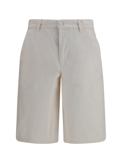 AMI PARIS Wide twill cotton Shorts