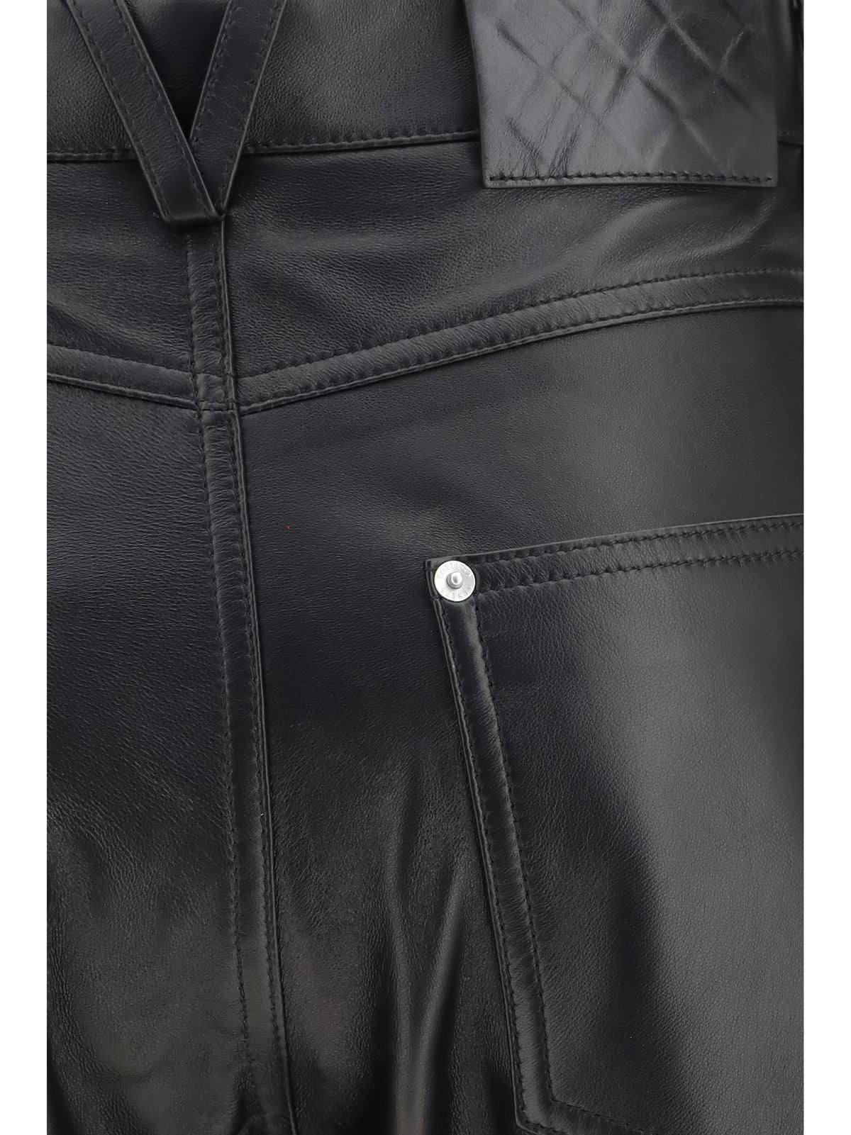Bottega Veneta Glossy leather flared Pants - Double Black
