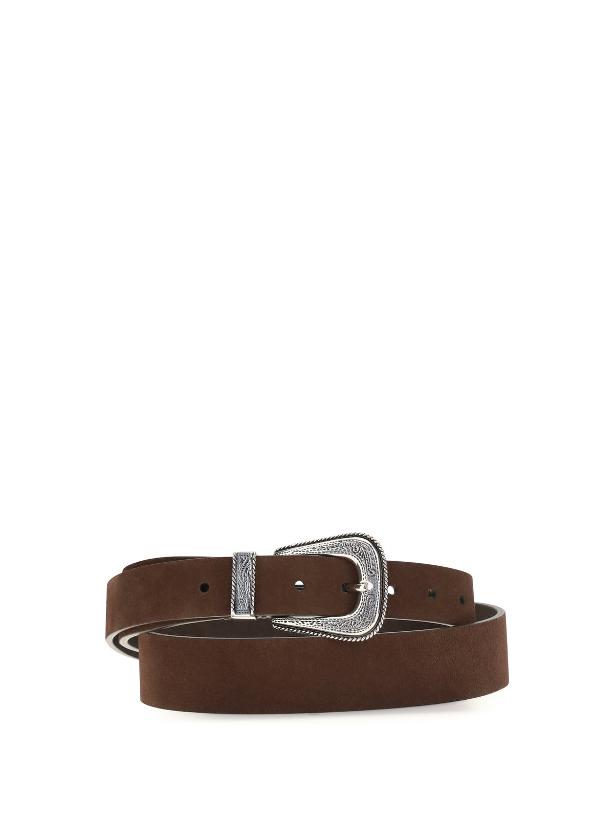 Brunello Cucinelli Suede Western Buckle Belt - Tuya