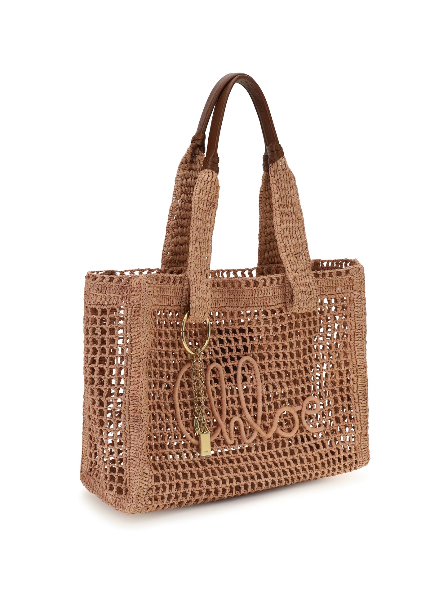 CHLOÉ East-West Summer Banana raffia Tote Bag