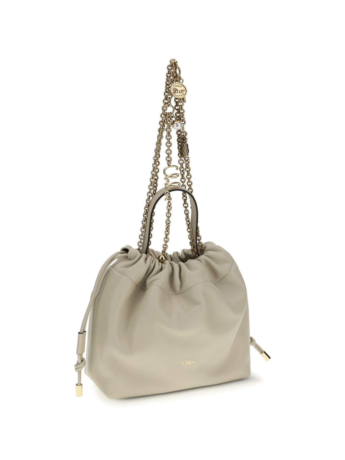 Chloé Icons leather chain Shoulder Bag - Cloudy Cream