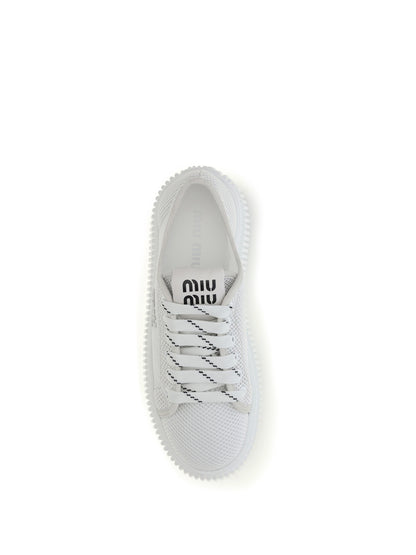Miu Miu Platform Sneakers - White