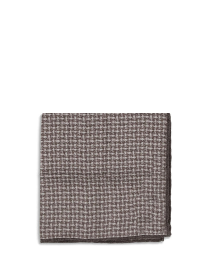 BRUNELLO CUCINELLI Silk Pocket Square with woven design
