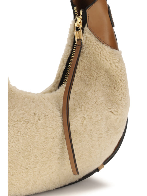 Moschino Medium Handle Me Hobo Shoulder Bag - Beige