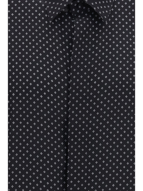 Tom Ford Silk crêpe de chine Polka-Dot Shirt - Black+White