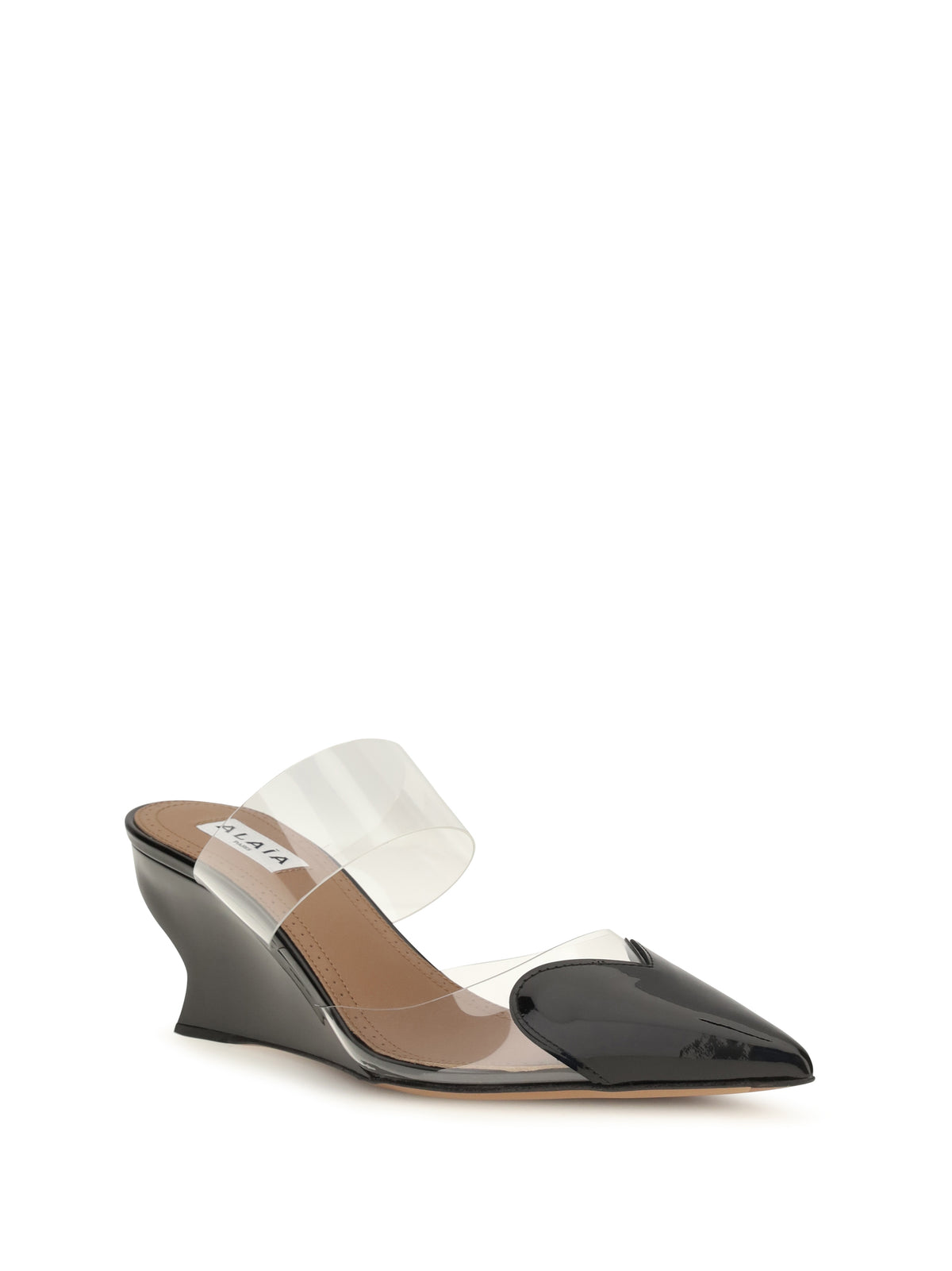 Alaïa Le Coeur patent leather Mules - Noir