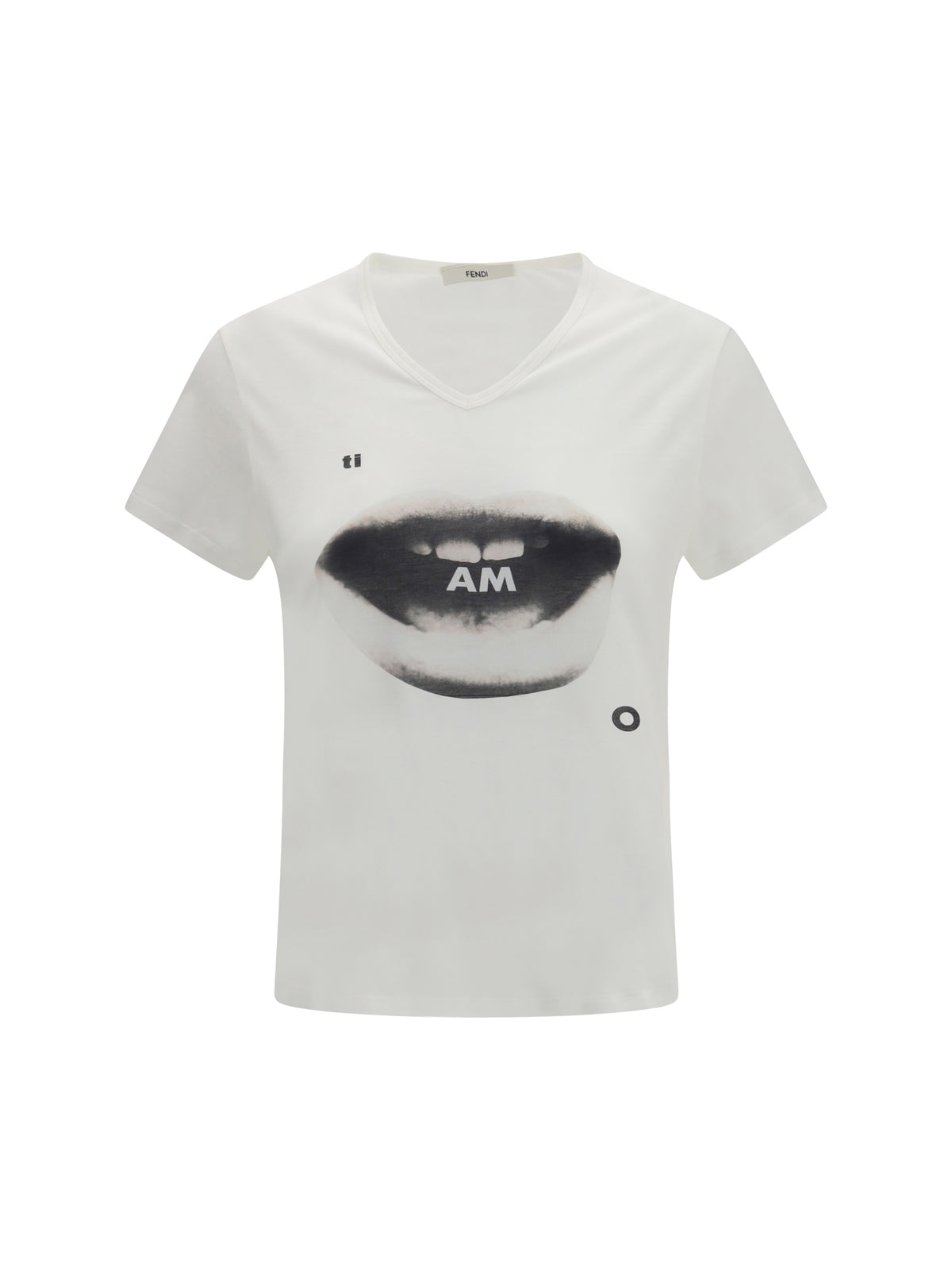 Fendi Ti Amo print jersey T-shirt - Ivory